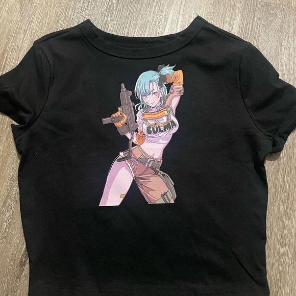 Womens Small Dragonball Super Bulma Cropped Shirt - Picture 5 of 5